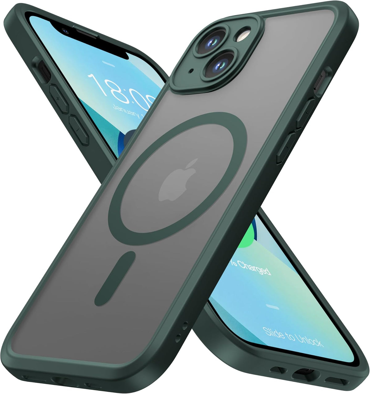 ImpactStrong Magnetic Guard Designed for iPhone 17 Air Case [Camera Protection] [Military Grade Drop Tested] [Compatible with MagSafe] Slim Translucent Matte Phone Case (6.6") - Navy Blue