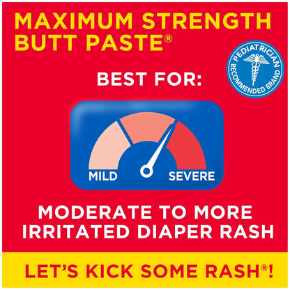 Boudreaux’s Butt Paste Maximum Strength Diaper Rash Cream, 14 Oz Jar