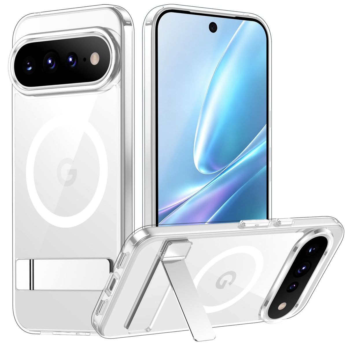 Temdan Magnetic Compatible with iPhone 16 Pro Max Case, [Built-in Invisible Kickstand][Compatible with MagSafe] [Military Grade Shockproof] Slim Translucent Matte Phone Case for iPhone 16 Pro Max 6.9"