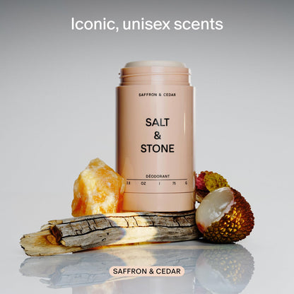 Salt & Stone Aluminum-Free Deodorant, Women & Men Santal & Vetiver 2.6 oz