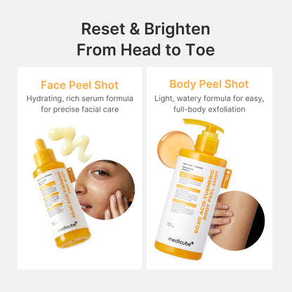 medicube Body Peel Shot with Hypochlorous Acid, For Exfoliating & Soothing