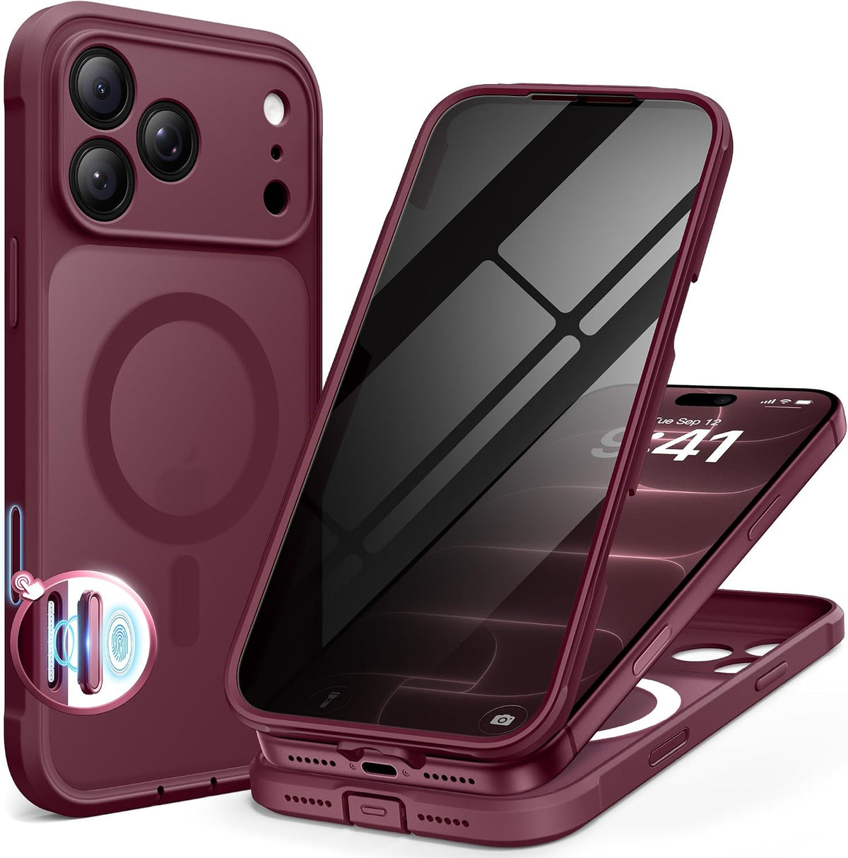 BERFY for iPhone 16 Pro Max Case, Fit for MagSafe
