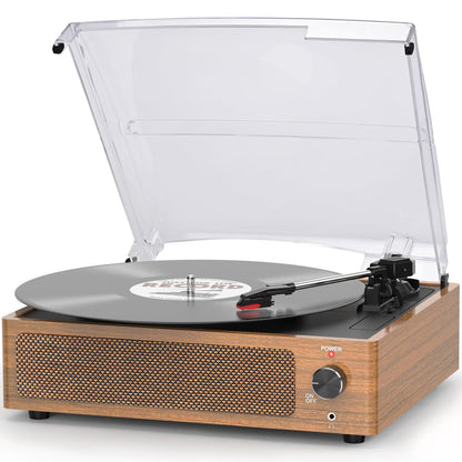 Seasonlife® Record Player for Vinyl Turntable with Speakers,Pale Purple