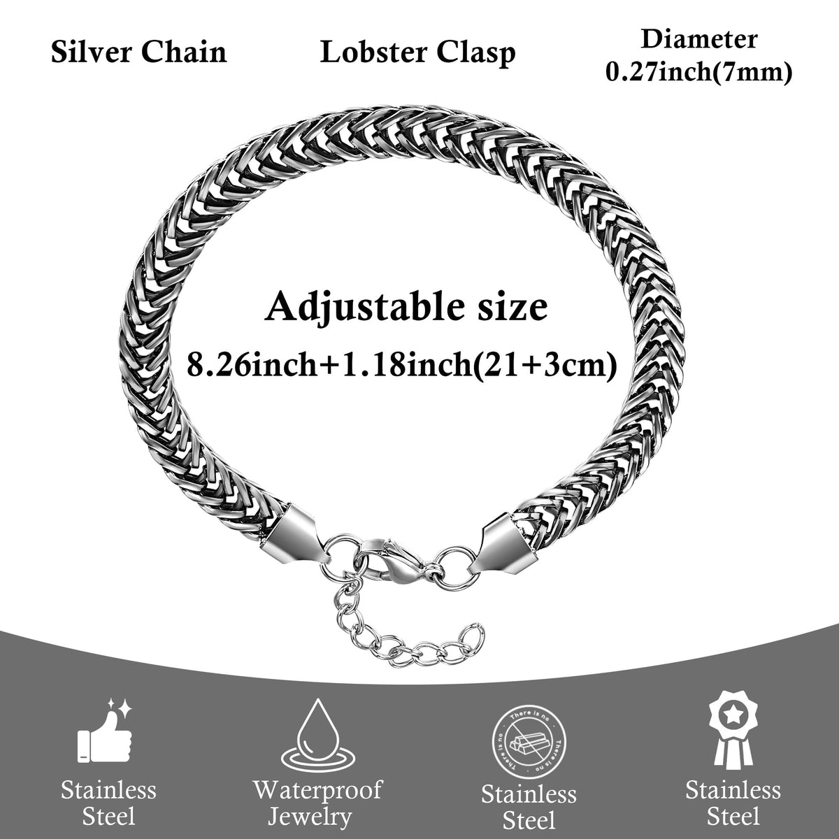 Mens Bracelet for Men, Waterproof Bracelet for Men Jewelry