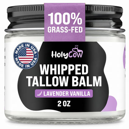 HolyCow Grass Fed Beef Tallow For Skin with Jojoba Oil, 2 Ounce - Unscented