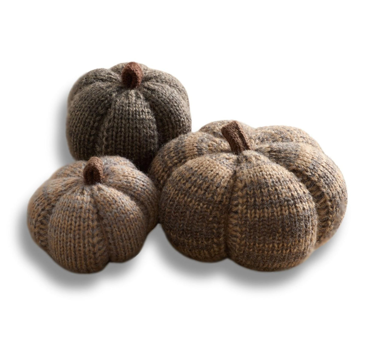 Mini Knit Pumpkins Set of 5, Fall Décor (Autumn Set)