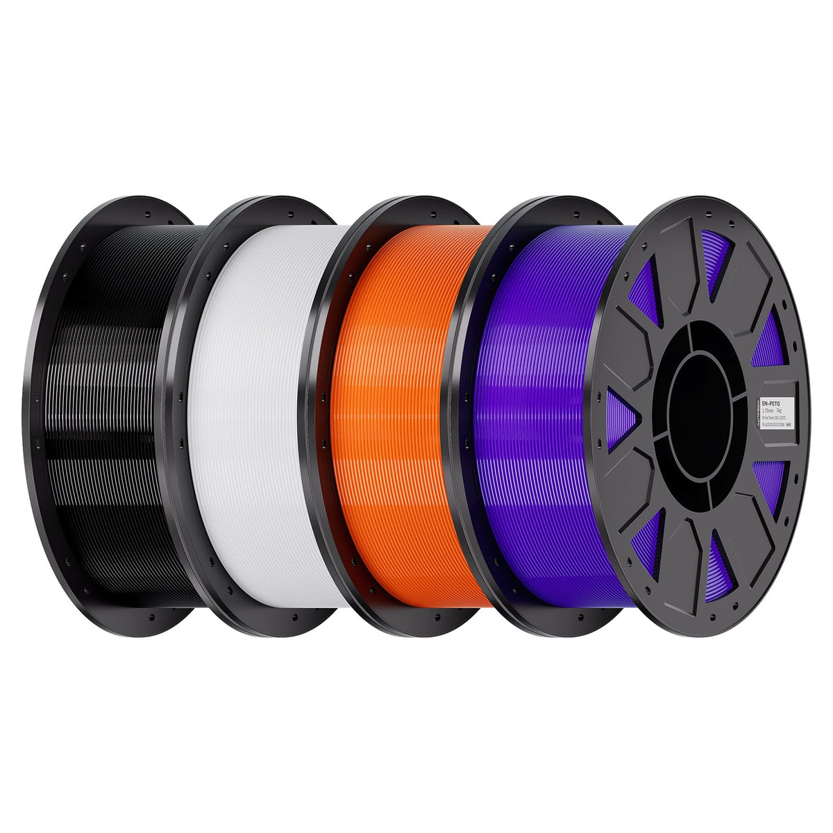 Creality PETG Filament 1.75mm 4KG, Black+White+Blue+Red, Total 4-Pack