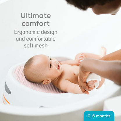 Angelcare Baby Bath Support, Pink, Birth to 6 Months, Made in Canada
