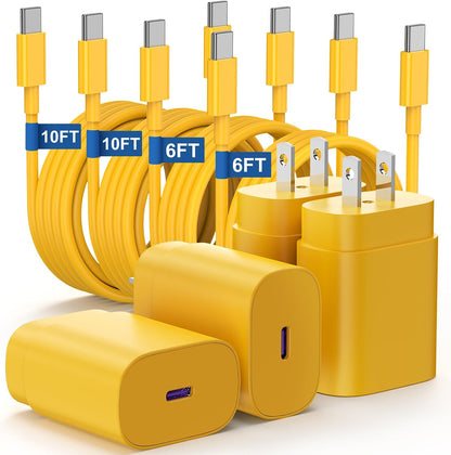 Type C Charger Fast Charging,4Pack 25W Super USB C Fast Charger Block
