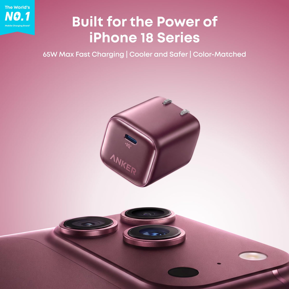 Anker Nano Charger Neo, Dynamic 45W - 65W USB C Charger Block with 65W Max