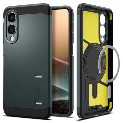 Spigen for Galaxy S26 Case, Tough Armor MagFit [Kickstand] [Compatible with MagSafe] [Military-Grade Protection] - Black