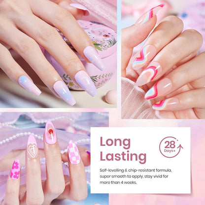 Beetles Gel Nail Polish Kit with U V Light - 80Pcs 55 Colors Gel Nail Kit