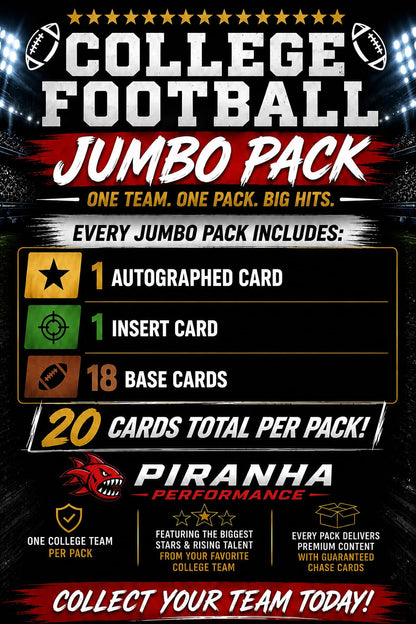 College Football 20 Card Jumbo Pack (1 Autograph + 1 Insert) (Michigan Wolverines)
