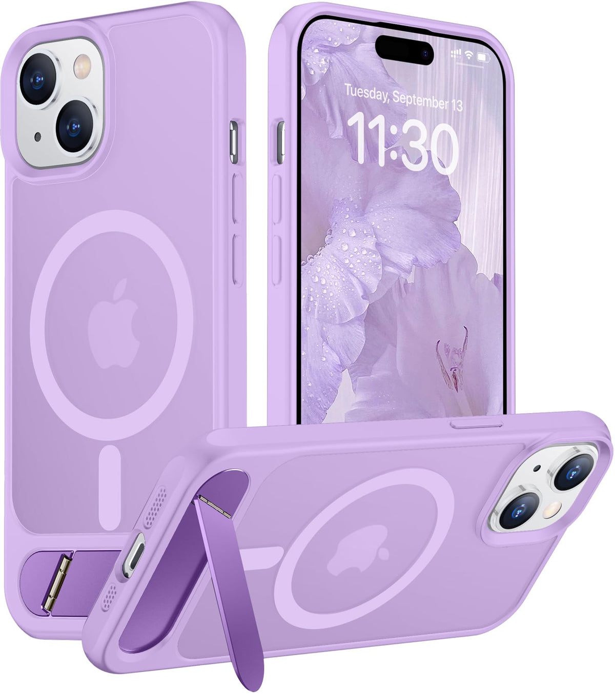 Temdan Magnetic Compatible with iPhone 16 Pro Max Case, [Built-in Invisible Kickstand][Compatible with MagSafe] [Military Grade Shockproof] Slim Translucent Matte Phone Case for iPhone 16 Pro Max 6.9"