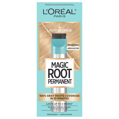 L'Oreal Paris Magic Root Permanent Hair Color Kit, 100% Gray Hair Coverage In Just 10 Minutes, Precision Brush Applicator for Seamless Application, 4 Dark Brown (1 Count)
