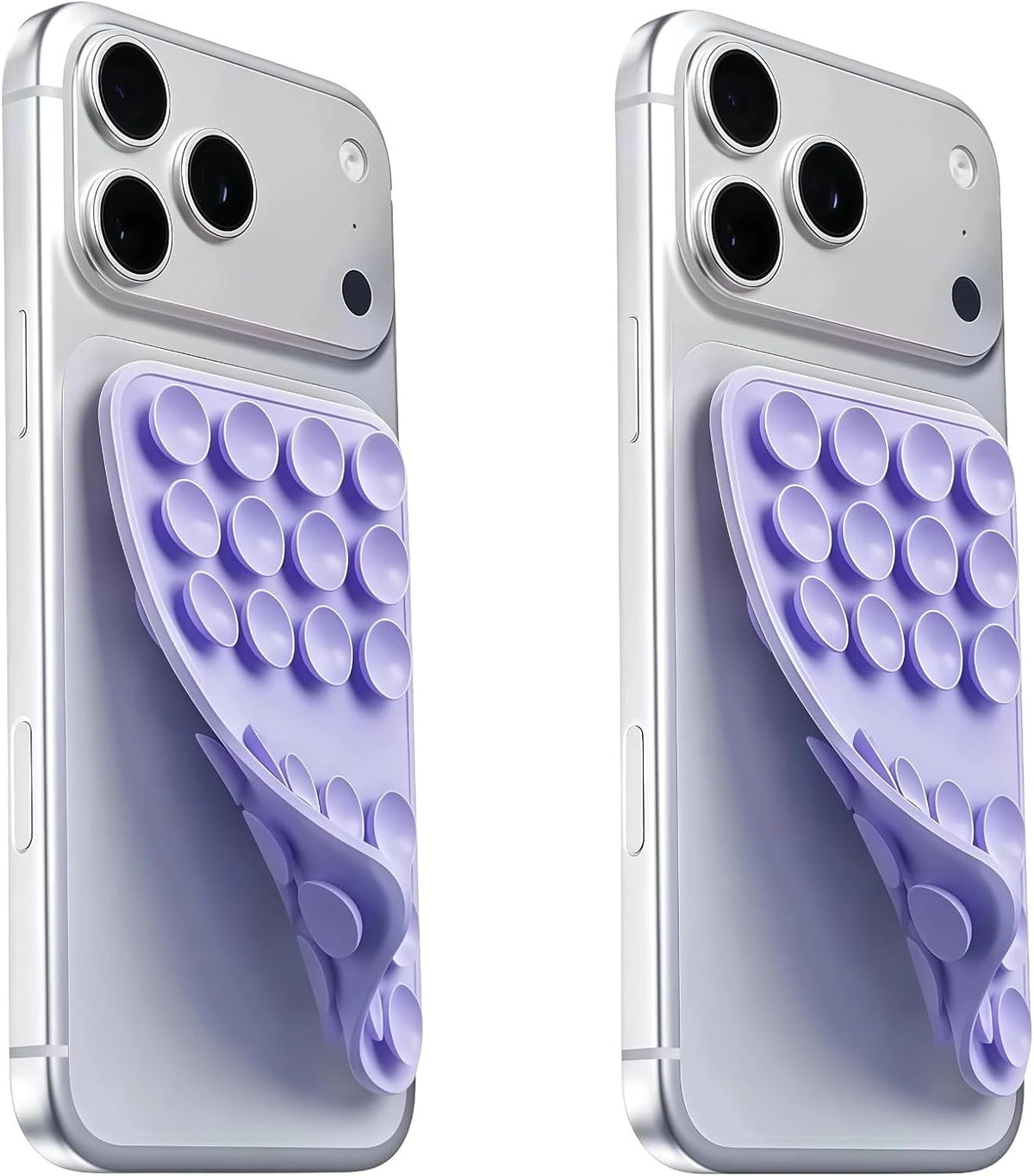 Upgraded Double Sided Silicone Suction Phone Case Detachable Mount, White
