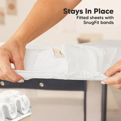 2pk Mini Crib Sheets Fitted 38x26 Pack N Play Mattress Sheet (Bumble Bear)