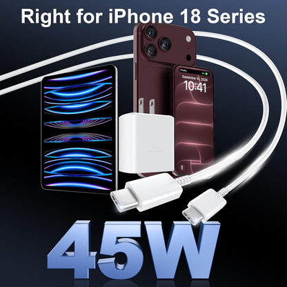 Phone 18 17 Pro Max Charger Fast Charging 45W USBC Phone Duo Fast Charger