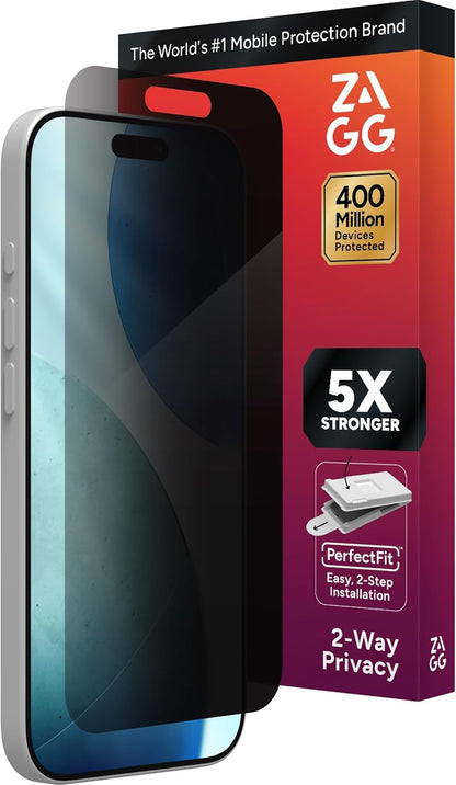 ZAGG Glass Elite Privacy Screen Protector for iPhone 17 Pro Max