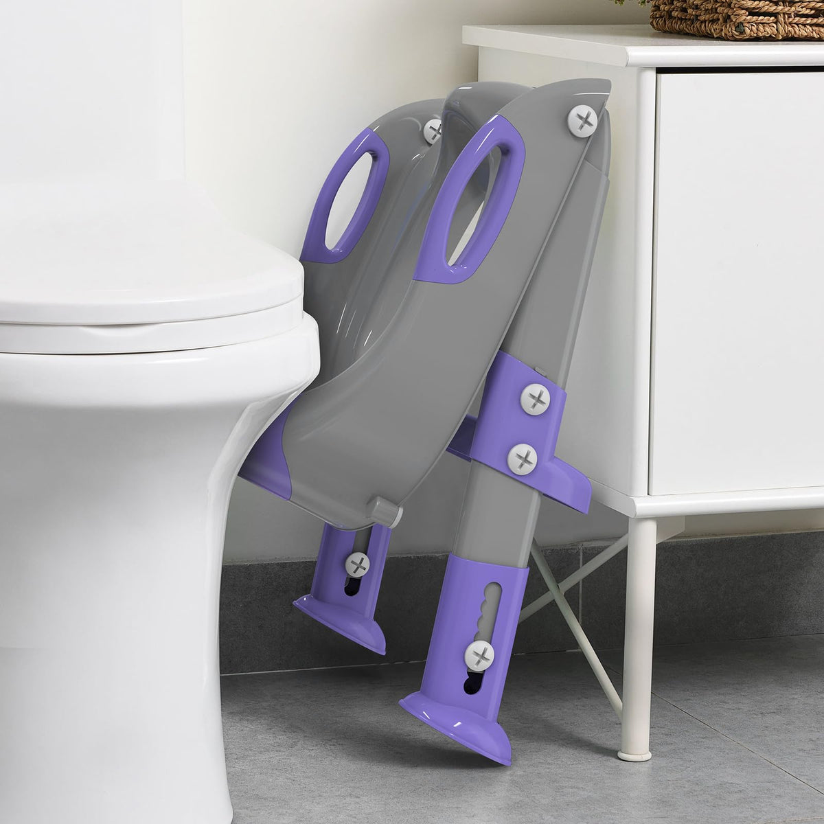 Potty Training Toilet for Toddlers, 2-in-1 Potty Training seat, Anti-Slip (Chocolate, Bear)