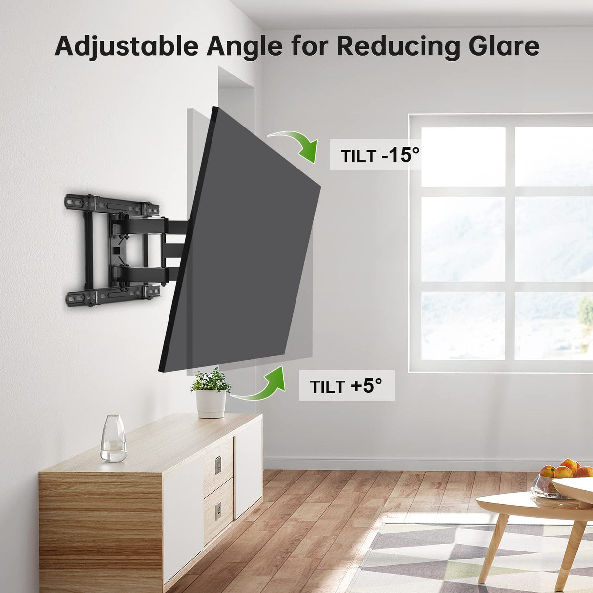 USX Mount Full Motion TV Wall Mount for 42-90 inch TV Holds up to 132lbs
