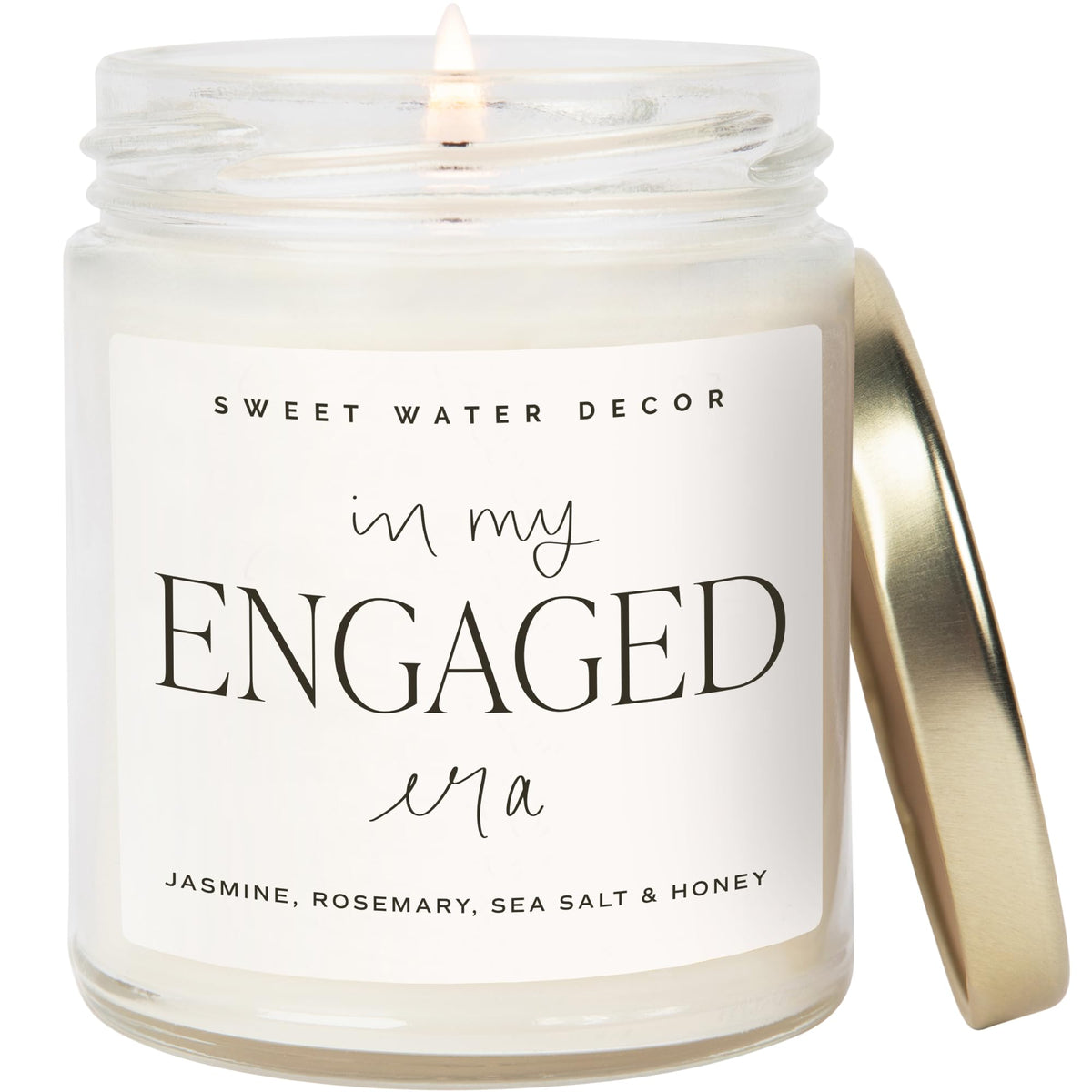 Sweet Water Decor Forever and Always Wedding Soy Wax Candle, 9oz Clear Jar