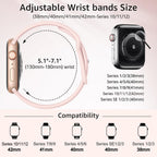 6 Pack Sport Silicone Bands Compatible with Apple Watch Band for Women Men