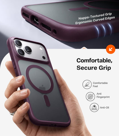TORRAS Stronger Magnetic & Shockproof for iPhone 18 Pro Max Case Burgundy