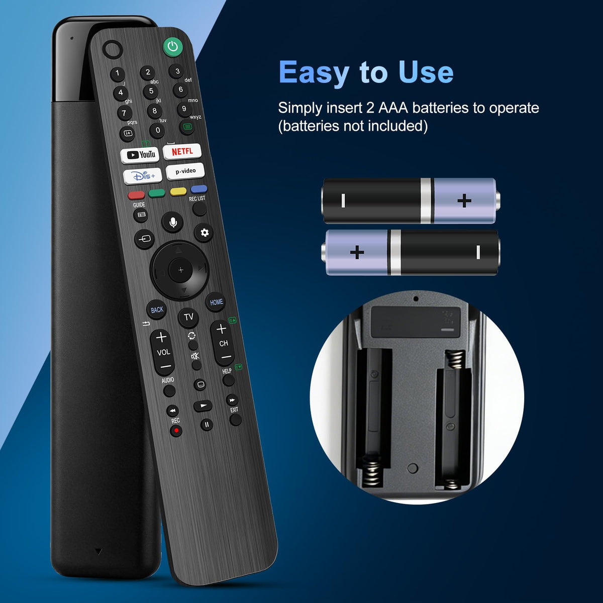 Magic Remote for LG-TV-Remote, Replacement for LG Smart TV Remote Control, AN-MR20GA Compatible Universal Remote Control with Voice, Pointer and Netflix/Prime Video Hotkeys