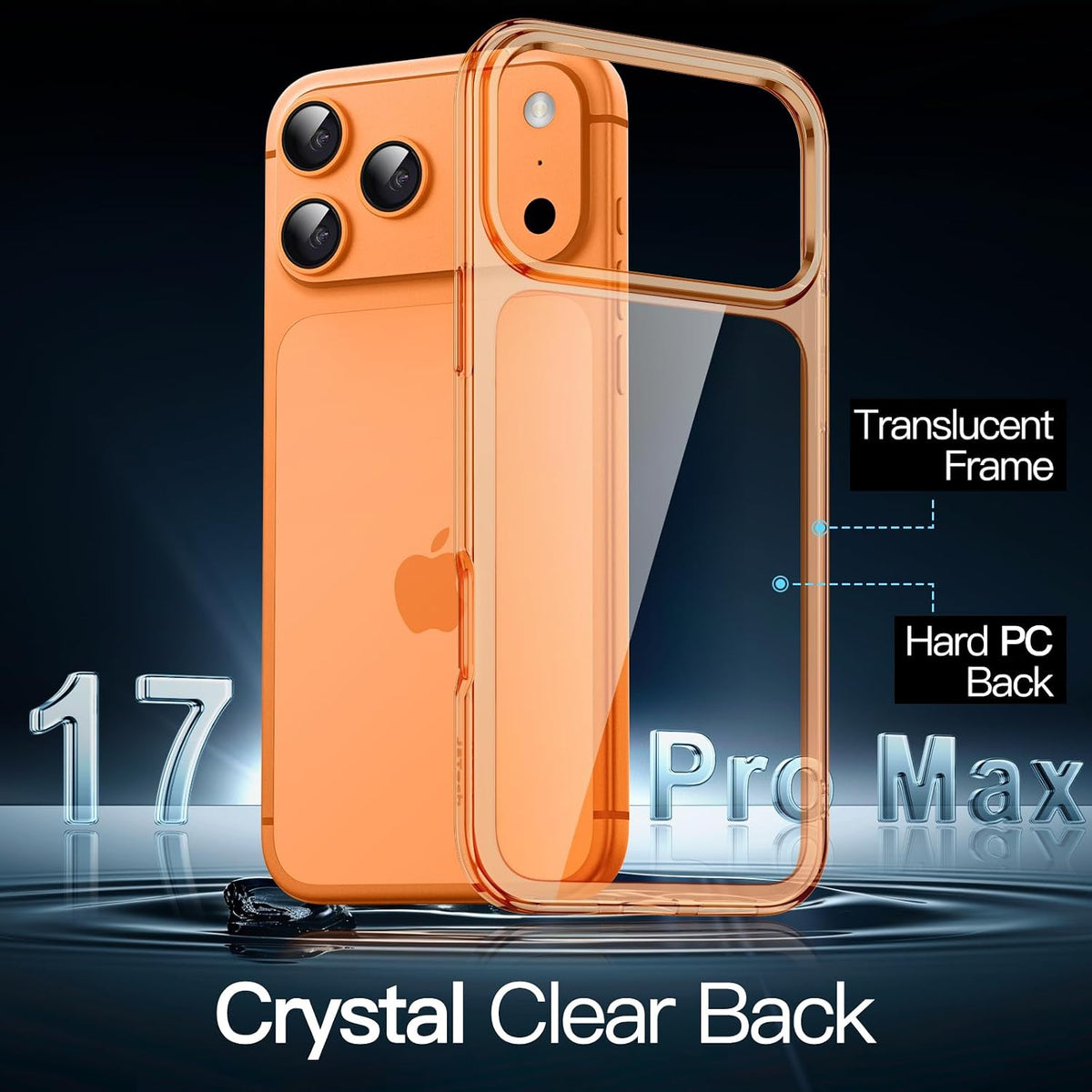 JETech Case for iPhone 17, Anti-Yellowing, Clear