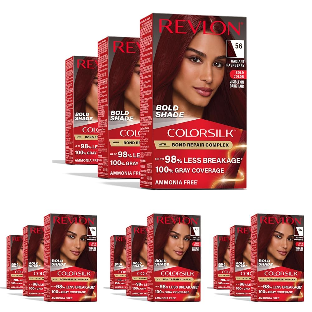 Revlon ColorSilk with Bond Repair Hair Color, 51 Light Brown, 3pk