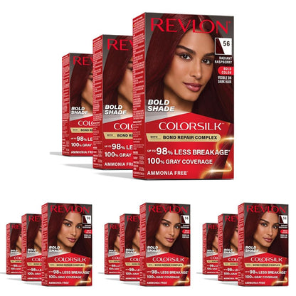 Revlon ColorSilk with Bond Repair Hair Color, 51 Light Brown, 3pk