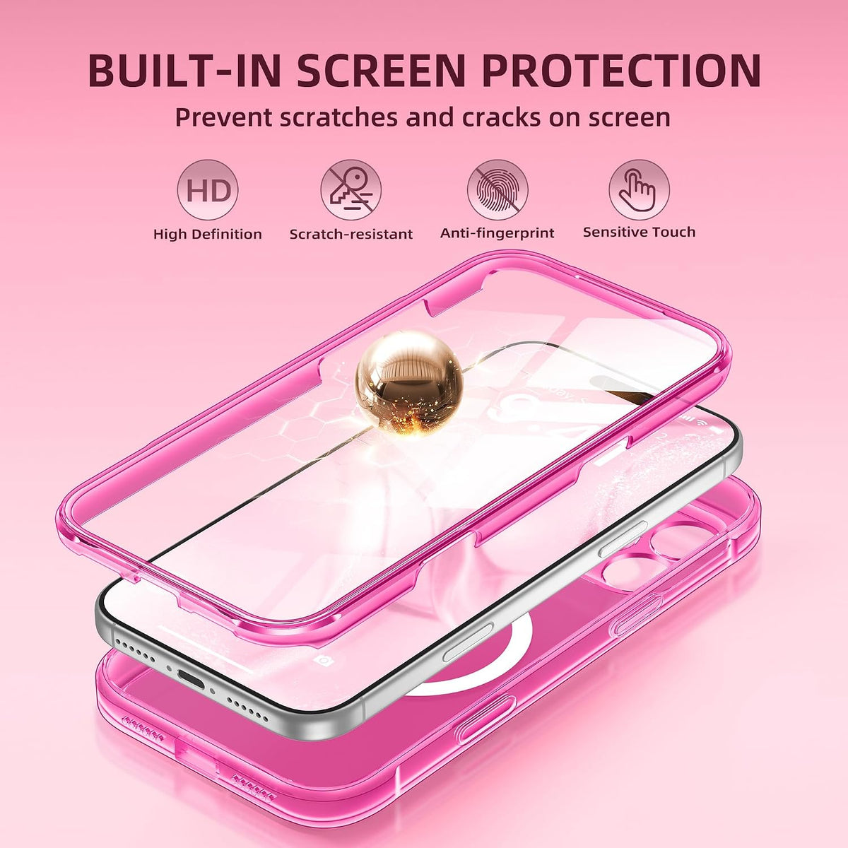 BERFY for iPhone 16 Pro Max Case, Fit for MagSafe