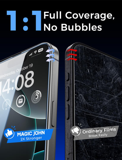 MAGIC JOHN for iPhone 18 Pro Max Screen Protector Easy Installation