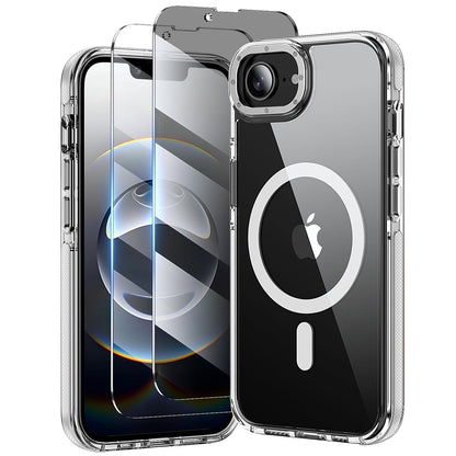 toushion 3 in 1 for iPhone 15 Plus Case Transparent