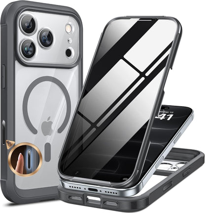 Miracase for iPhone 17 Pro Privacy Series Case, Magsafe, Deep Blue