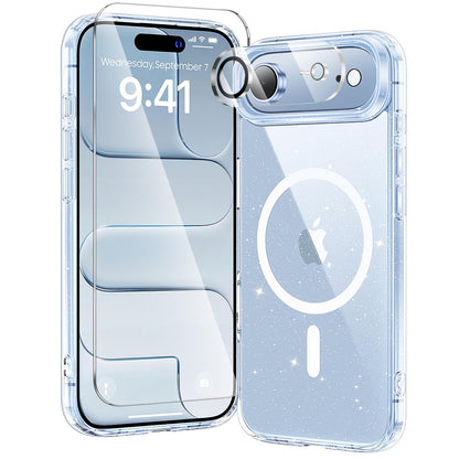 toushion 3 in 1 for iPhone 15 Plus Case Transparent