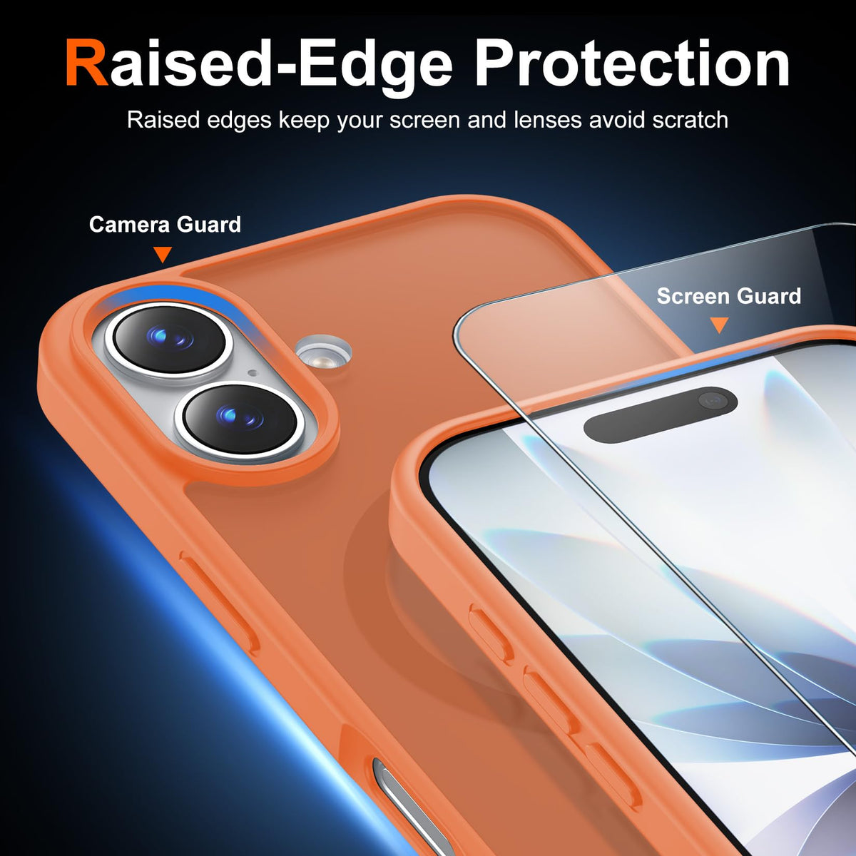 Temdan for iPhone AIR Case with Screen Protector Beige