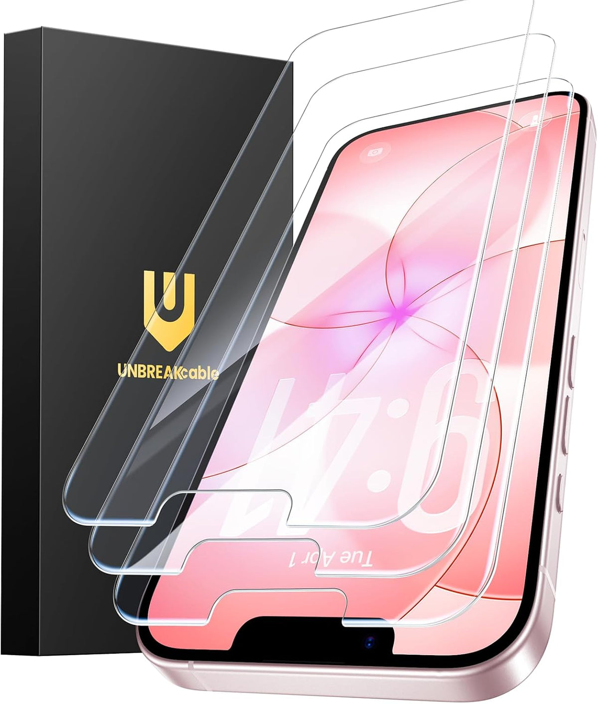 UNBREAKcable 3-Pack Screen Protector for iPhone SE 2022/SE 2020, iPhone 8/7