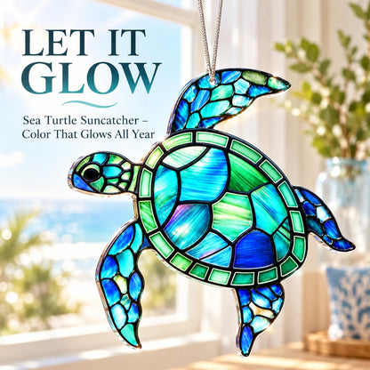 Sea Turtle Gift for Women, Mom & Daughter Christmas Ornament with Card