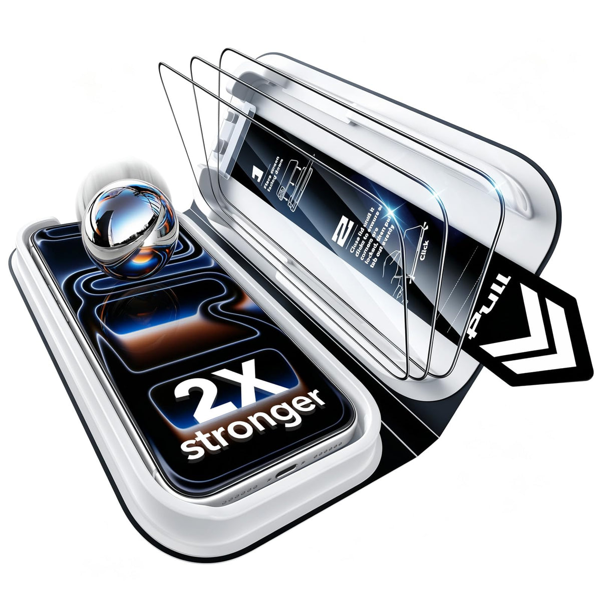 ESR 3 Pack for iPhone 17 Pro Max Screen Protector, Classic Clear