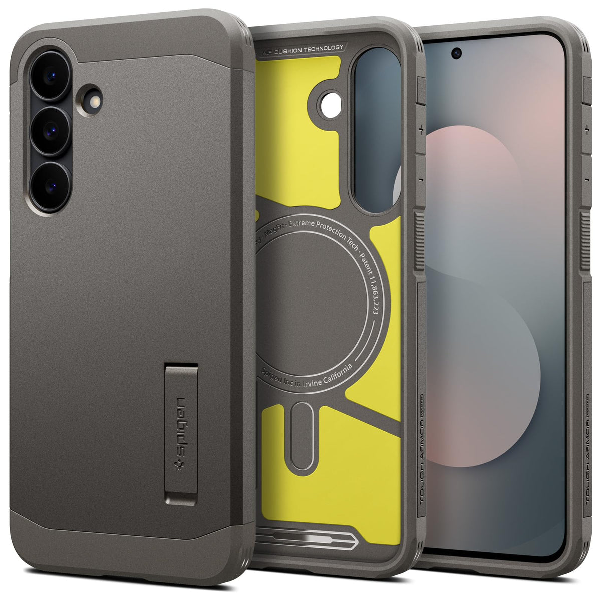 Spigen for Galaxy S26 Case, Tough Armor MagFit [Kickstand] [Compatible with MagSafe] [Military-Grade Protection] - Black