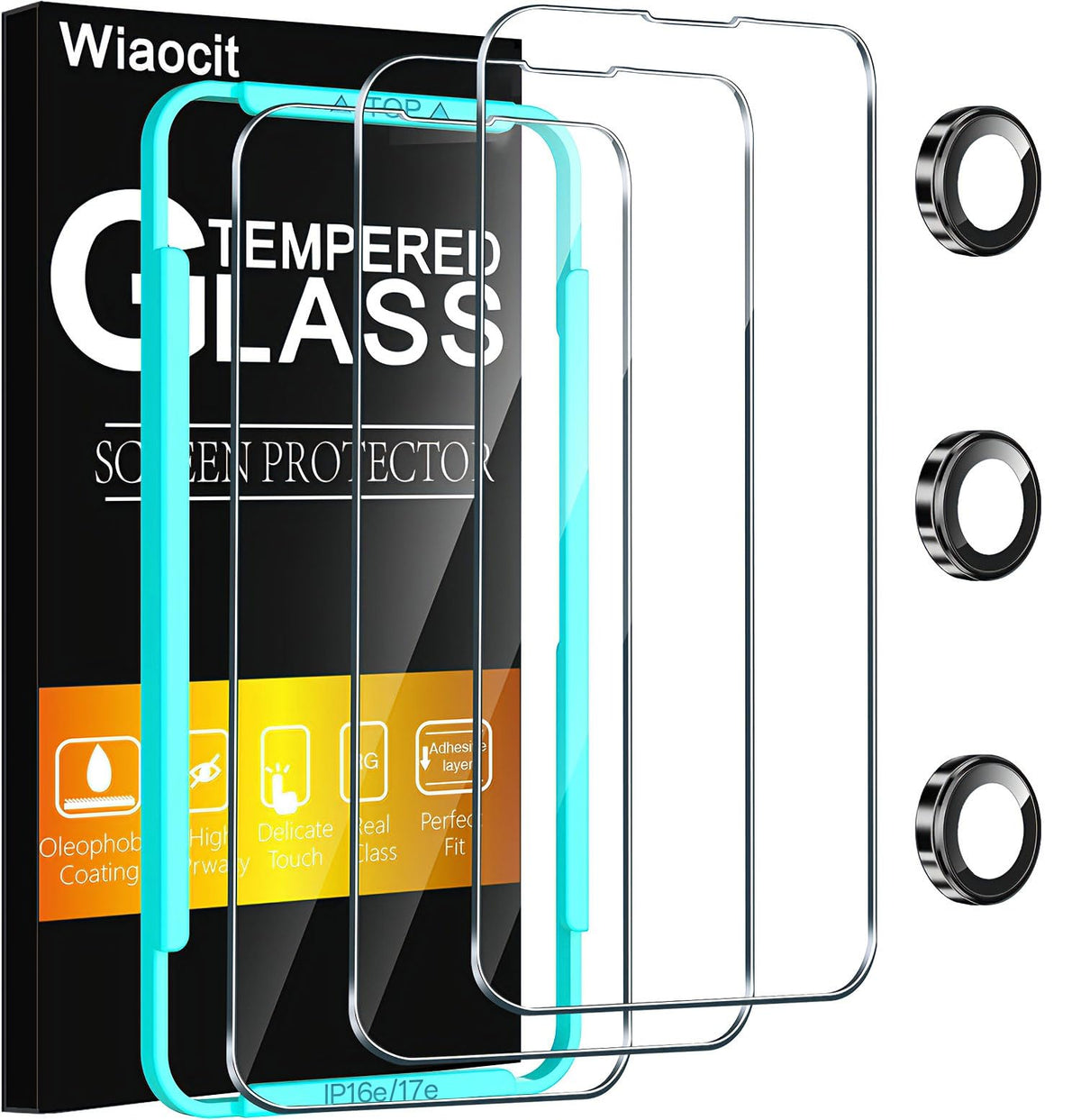 Wiaocit Tempered Glass Screen Protector for iPhone 13