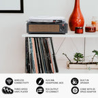 Seasonlife® Record Player for Vinyl Turntable with Speakers,Pale Purple