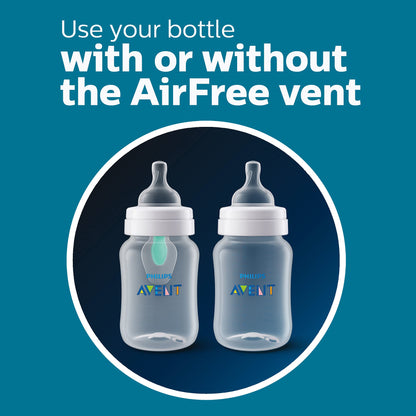 Philips Avent Anti-Colic Baby Bottle with AirFree Vent, Slow Flow, 4 oz