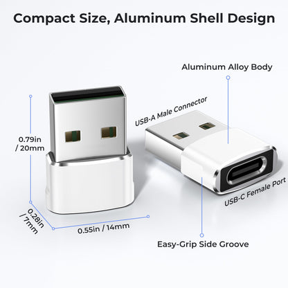 Basesailor USB to USB C Adapter,USBC Female to USB A Male Charger Adapter
