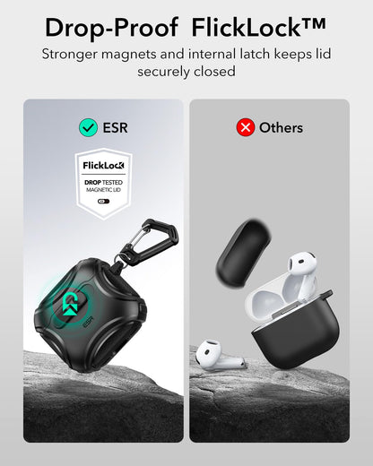 ESR for AirPods Pro 2 Case, Compatible with MagSafe, Cyber Series, Black