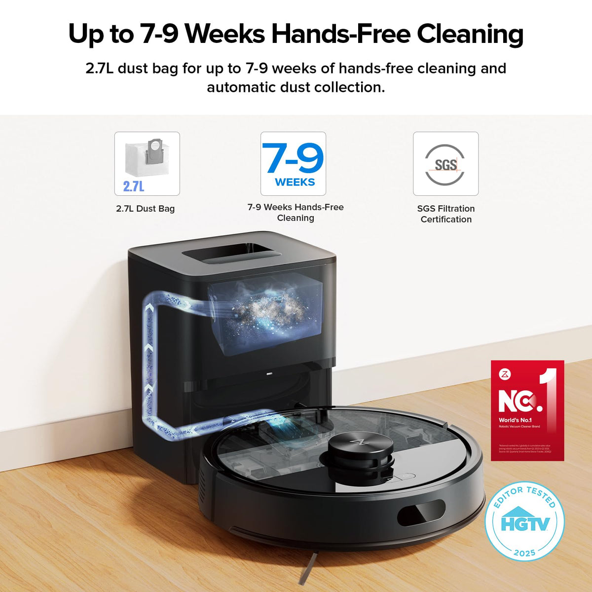 roborock Q7 L5 Robot Vacuum and Mop Combo, 8,000Pa Suction
