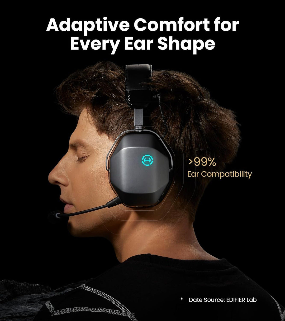 Edifier G5 MAX Gaming Headset, 305H Battery, THX Audio, Space Grey