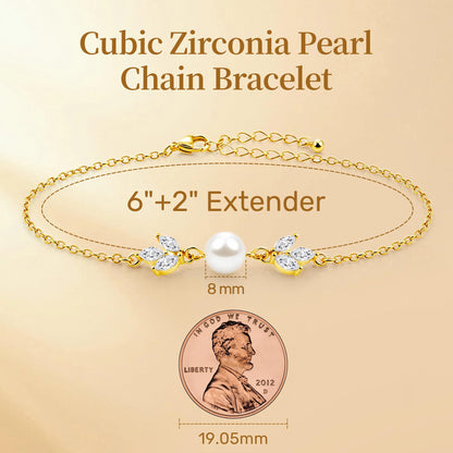 Pearl Bracelets for Women and Girls, Dainty Bracelet Wedding Pearl Jewelry